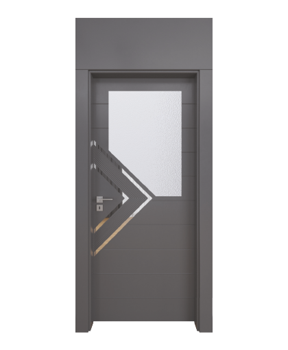 BY-6008V Porte intérieure Laqué  Vitrée